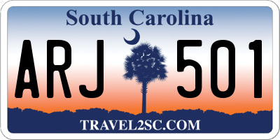 SC license plate ARJ501