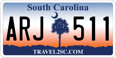 SC license plate ARJ511