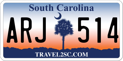 SC license plate ARJ514