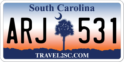 SC license plate ARJ531