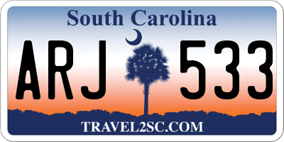 SC license plate ARJ533
