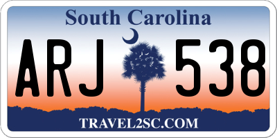 SC license plate ARJ538