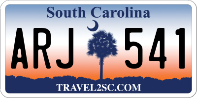 SC license plate ARJ541