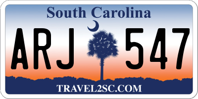 SC license plate ARJ547