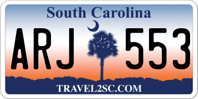 SC license plate ARJ553