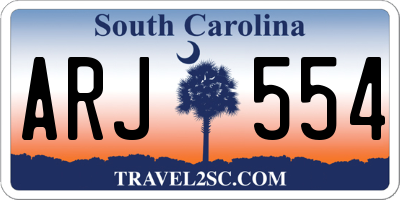 SC license plate ARJ554