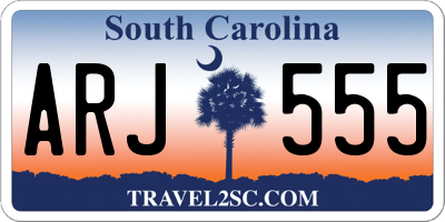 SC license plate ARJ555