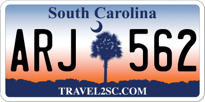 SC license plate ARJ562