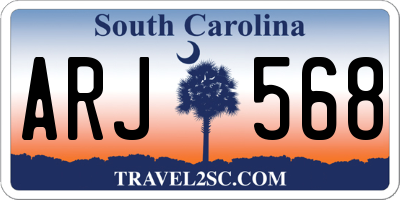 SC license plate ARJ568