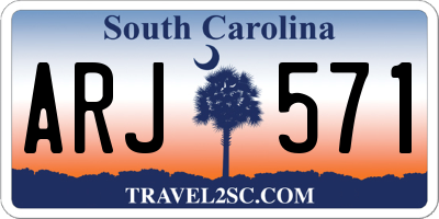SC license plate ARJ571