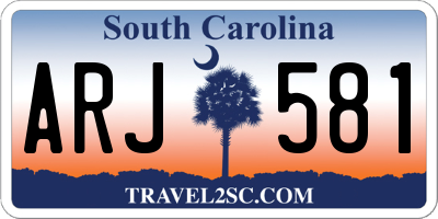 SC license plate ARJ581