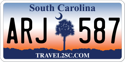 SC license plate ARJ587