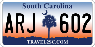 SC license plate ARJ602