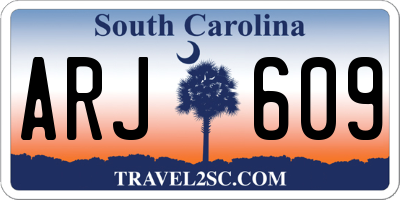 SC license plate ARJ609