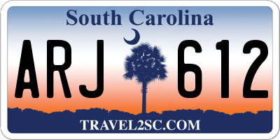 SC license plate ARJ612