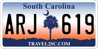 SC license plate ARJ619