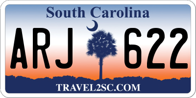 SC license plate ARJ622