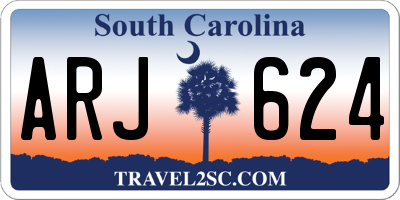 SC license plate ARJ624