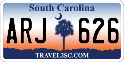 SC license plate ARJ626