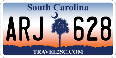 SC license plate ARJ628
