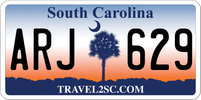SC license plate ARJ629