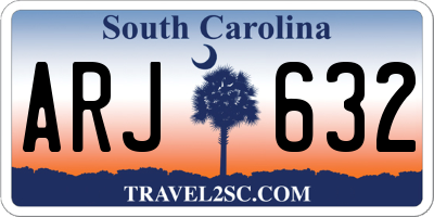 SC license plate ARJ632