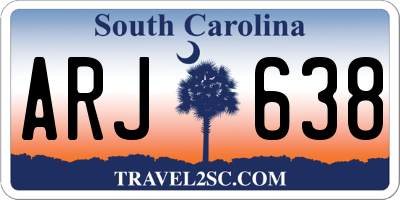 SC license plate ARJ638