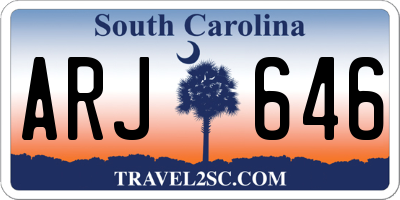 SC license plate ARJ646