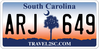 SC license plate ARJ649