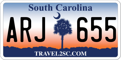 SC license plate ARJ655