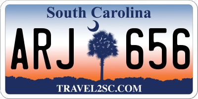 SC license plate ARJ656