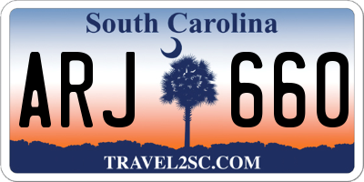 SC license plate ARJ660