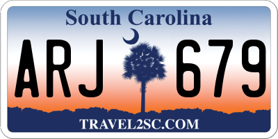 SC license plate ARJ679