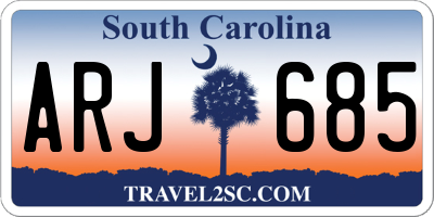 SC license plate ARJ685