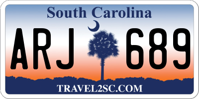 SC license plate ARJ689