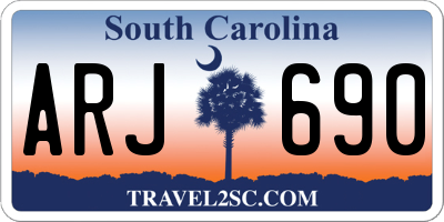 SC license plate ARJ690