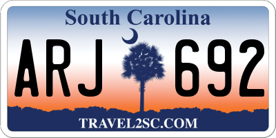 SC license plate ARJ692