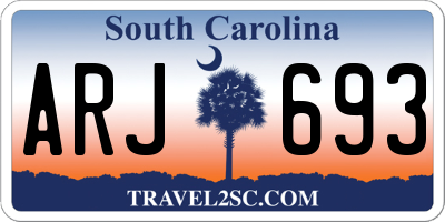 SC license plate ARJ693