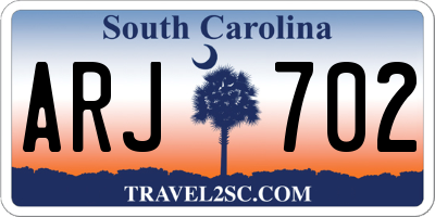 SC license plate ARJ702