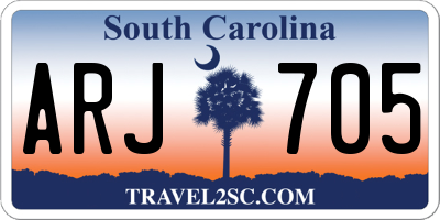SC license plate ARJ705