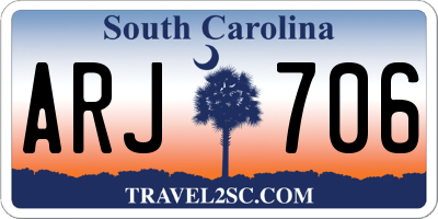 SC license plate ARJ706