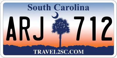 SC license plate ARJ712
