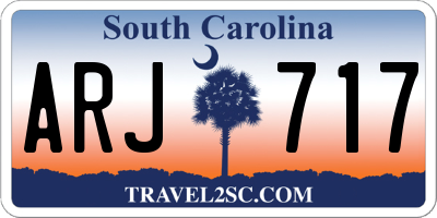 SC license plate ARJ717