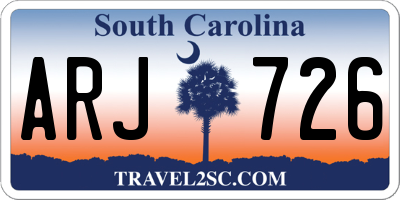 SC license plate ARJ726
