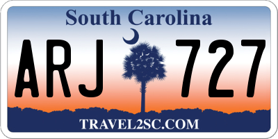 SC license plate ARJ727