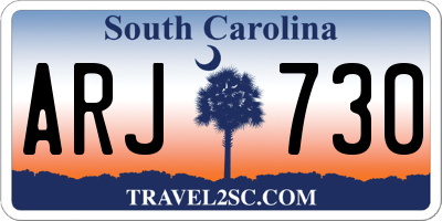 SC license plate ARJ730