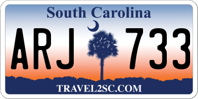 SC license plate ARJ733