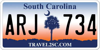 SC license plate ARJ734