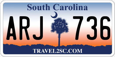 SC license plate ARJ736