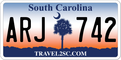 SC license plate ARJ742